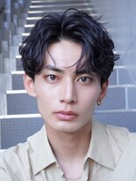 メンズカットマッシュ緩めシャドウパーマ韓国フェザーパーマ原宿