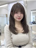ボブ／レイヤーカット／グレージュカラー／表参道