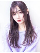 ルーヴル 西宮北口(Louvre) ピンクラベンダー・シースルーバング・レイヤーロング