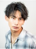 無造作フェザーコンマバングショート