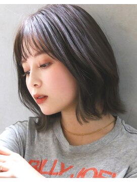 マルフェ 天王寺(marfe) 【marfe】レイヤーボブ＿ハイライトカラー＿グレージュカラー