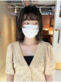 【三ツ井純】前髪パーマ レイヤーパーマ 無造作パーマ 黒髪