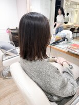 ネオリーブ チロル 横浜西口店(Neolive CiroL.)&nbsp;切りっぱなしボブ/黒髪/小顔/外ハネボブ【横浜】k