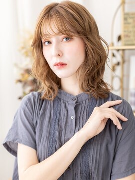 カバーヘア ブリス 大宮西口(COVER HAIR bliss) 前髪パーマ外国人風ゆるふわミディアムTd1大宮20代30代40代!