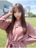 美髪レイヤーカット/顔まわりレイヤー/ストレートロングレイヤー