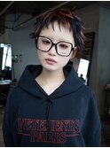 【GEEKS渋谷】オン眉ベリーショート/デザインカラー/春ヘア/小顔