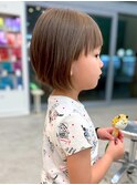 キッズカット☆女の子ひし形ショートボブ短め前髪子供小顔夏休み
