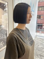 マカロニコースト(macaroni coast)&nbsp;前髪なしミニボブ黒髪ボブ大人ボブ