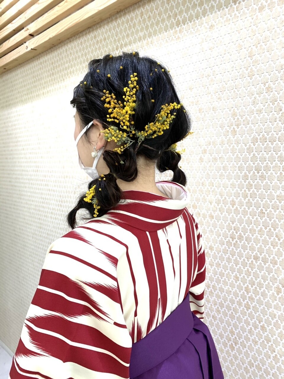 2019和装ヘア 楽天市場】髪飾り 7点セット 成人式 振袖 袴 Watmosphe 花 赤 緑