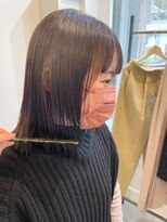 ヘアーアイスカルテット(HAIR ICI QUARTET) 20代30代大人可愛い艶感グレージュ髪質改善切りっぱなしボブ