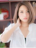 かきあげ前髪＆小顔前下がりで色っぽ大人ボブa志木20代30代40代!