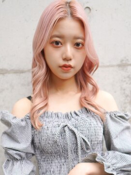 ラフィスヘアー シャイン 松戸店(La fith hair shine) 【La fith】ミルクティーピンク×ウェーブヘア