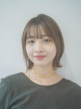 ネリー 銀座(NERIE) 外ハネボブ/シースルーバング/くびれヘア/グレージュカラー/韓国