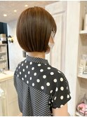 福山市美容室Caary人気 春ヘアスタイル襟足すっきりミニボブ