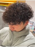  メンズ波巻きスパイラルパーマプードルパーママッシュ韓国ヘア