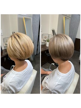 ムーブ(Moob) 透明感艶感◎ホワイトベージュカラー×髪質改善カラー【別府】