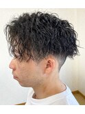 【メンズ】【ツイストスパイラル】【波巻きパーマ】