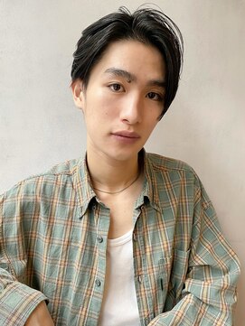 ガーランドギンザ(Garland Ginza) センターパートかきあげメンズヘア