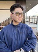七三フェード アップバング ショートスタイル 綺麗めスタイル