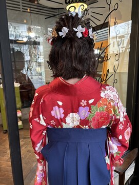 アッタニコ(atta2co) 卒業式 ハーフアップ 袴着付 ヘアセット 大学生