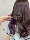 イヤリングパープル