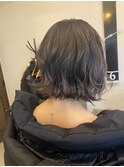 レイヤーカットブルーシルバーアッシュ透明感カラー