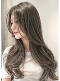 ★20代30代40代ミルクティー／レイヤーカット／顔回りレイヤー