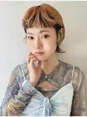 ペールトーンデザインカラー、ウルフボブ横浜　成田