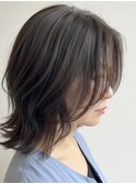 外ハネゆるウェーブボブ