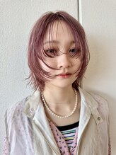 シンク(sync) レイヤーボブ シアーベビーピンク