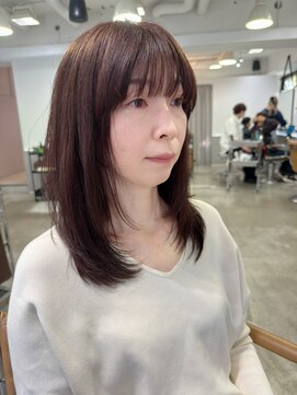 メモリーズ 表参道(Memories) レイヤーカット×血色感アップうる艶ピンクブラウンヘア♪