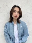 ハイライト/ダークアッシュ似合わせカットミディアムレイヤーe89