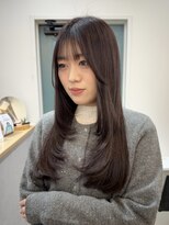 ヒョンミョン ライズバイレボ 柏西口店(hyon myon/RISEbyREVO)&nbsp;レイヤーカット/顔周りカット/ラベンダーブラウン