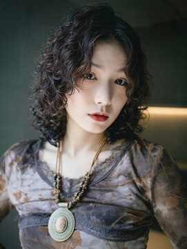 シオン(shion) 韓国ヘアミディアム顔周りレイヤー小顔_F31285