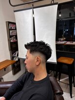 クフィア メンズヘアー カンポ 難波店(CUFFIA MEN'S HAIR CAMPO)&nbsp;ツイストスパイラルパーマツーブロックメンズベリーショート
