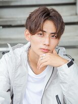 シティ メンズ(CITY men's) メンズ刈り上げフェザーパーマツーブロックセンターパート