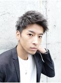 ショートレイヤー ツーブロック くせ毛風パーマ アップバング 62