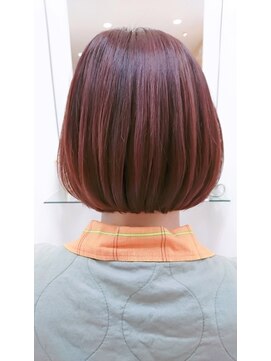 ヘアポジション 田子西店(HAIR Position) 【ぱつっとボブ×レッドブラウン】