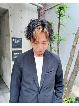 パープル(purple) コントラストパーマ