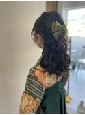 ハーフアップ