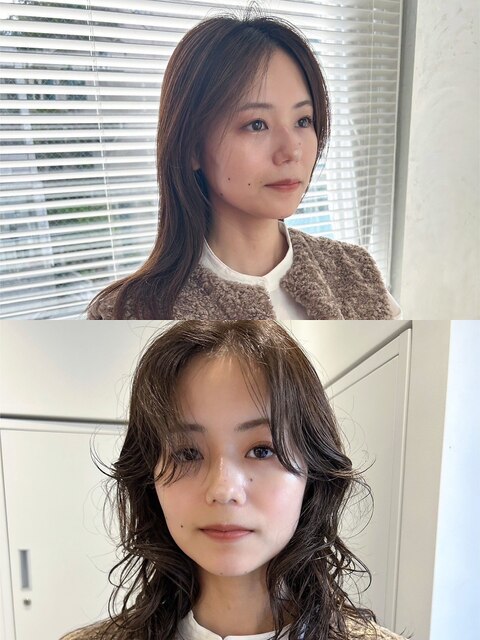 tas似合わせカット before&after 【ロングウルフレイヤー】