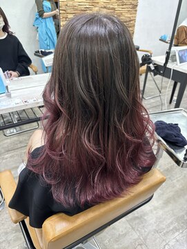 プライズ アイリス 池袋東口店(prize Iris) グラデーションインナーイヤリングカラーピンク池袋エクステ