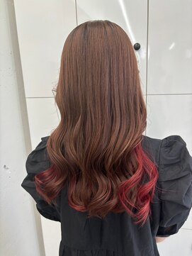 ジルスタジオ(JILL STUDIO) JILL STUDIO チョコレートブラウン×インナーレッドカラー