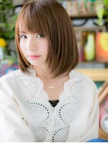 カバーヘア イヴ 戸頭店(COVER HAIR EVE)&nbsp;大人斜めバング切りっぱなし艶髪ストレートh3戸頭20代30代40代