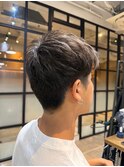 ダークアッシュ黒髪/社会人ヘア学生ヘア爽やかツーブロック短髪