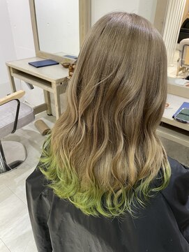 アクト(ACT) エンドカラー/裾カラー/ミルクティーベージュハイトーンカラー