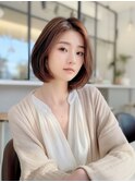 20代30代ナチュラルくびれボブ毛先艶感結べるボブ