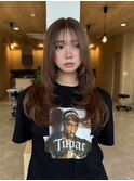 layer cut × natural beige