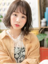 カバーヘア ブリス 北浦和(COVER HAIR bliss)&nbsp;アースカラーシースルー前髪小顔ボブパーマh4北浦和30代40代!