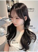 顔まわりカット/後れ毛/韓国ヘア/くびれヘア/レイヤーカット
